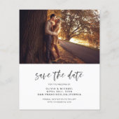 Save the Date handgeschriebenes Hochzeitsstipenfli Flyer (Hinten)