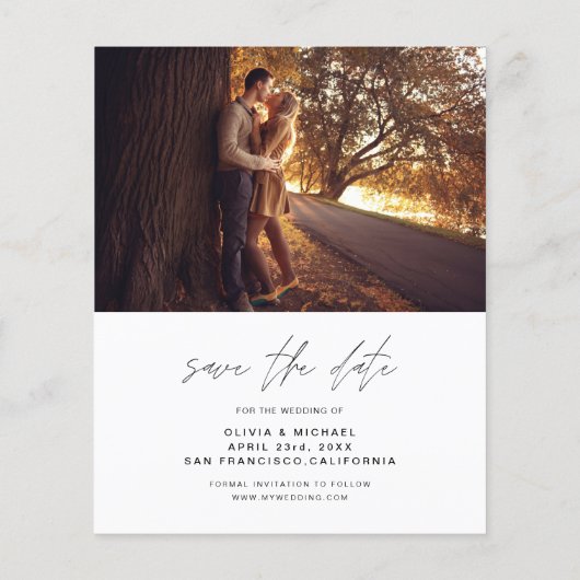 Save the Date handgeschriebenes Hochzeitsszenario Flyer (Hinten)