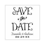 Save the Date handgeschriebenes SkriptWedding Mono Gummistempel (Prägung)