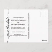 Save the Date Handgeschriebenes Verlobung-Foto Postkarte (Rückseite)