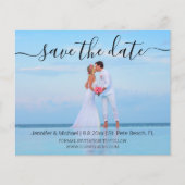 Save the Date handschriftlich Hochzeitsfeier Foto Flyer (Vorne)