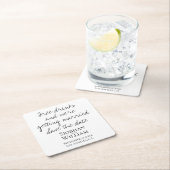 Save the Date Handschriftlich Personalisiert Rechteckiger Pappuntersetzer (Vor Ort)