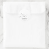 Save the Date handschriftlich Runder Aufkleber (Tasche)