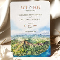 Save the Date Hawaii Hochzeit in Urlaubsort