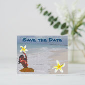 Save the Date Hawaii Postkarte (Stehend Vorderseite)