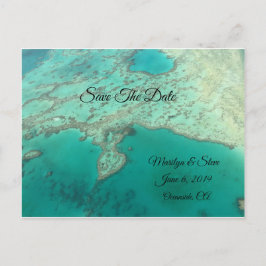 Save the Date Heart Island Hochzeitsankündigung Ankündigungspostkarte