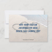 Save the Date Hearts Sand Beach Hochzeit Einladung (Rückseite)