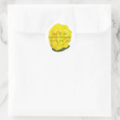 Save the Date, hellgelbe Rosenaufkleber Runder Aufkleber (Tasche)