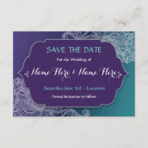 Save the Date Henna Style Jewel Wedites