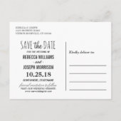 Save the Date Herbst - Blätter für die Kürbishornm Ankündigungspostkarte (Rückseite)