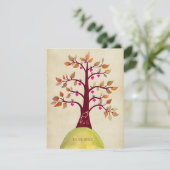 Save the Date Herbst Herbst Hochzeitsbaum Einladun Einladung (Stehend Vorderseite)