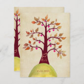 Save the Date Herbst Herbst Hochzeitsbaum Einladun Einladung (Vorne/Hinten)