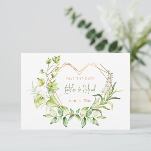 Save the Date Herz (Stehend Vorderseite)