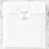 Save The Date Herz-Aufkleber (Tasche)