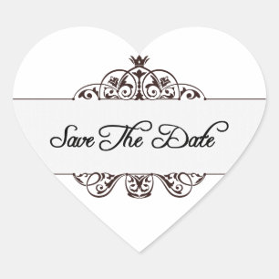 Save The Date Herz-Aufkleber