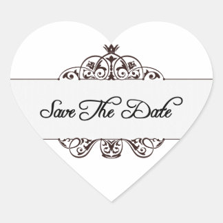 Save The Date Herz-Aufkleber