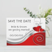 Save the Date: Herz Date (Stehend Vorderseite)