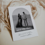 Save the Date Herz Einladung<br><div class="desc">Ein schlichtes Save the Date Design mit einem eigenen Foto in Bogenform,  mit "Save the Date" über der Oberseite und einem kleinen Herz daneben. Sie können den gesamten Text in diesem Design anpassen und auch die Farbe des Textes und das kleine Herz.</div>