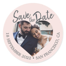 Save the Date Herz Foto Pastell Pink
