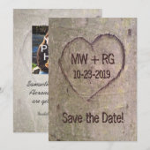 Save the Date, Herz in Tree verkündet Date (Vorne/Hinten)