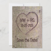 Save the Date, Herz in Tree verkündet Save The Date (Vorderseite)