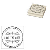 Save the Date Herz kreieren Ihre eigene Rücksendea Gummistempel (Stempel)