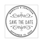 Save the Date Herz kreieren Ihre eigene Rücksendea Gummistempel (Prägung)