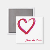 Save the Date/Herz Magnet (Vorderseite/Rückseite)