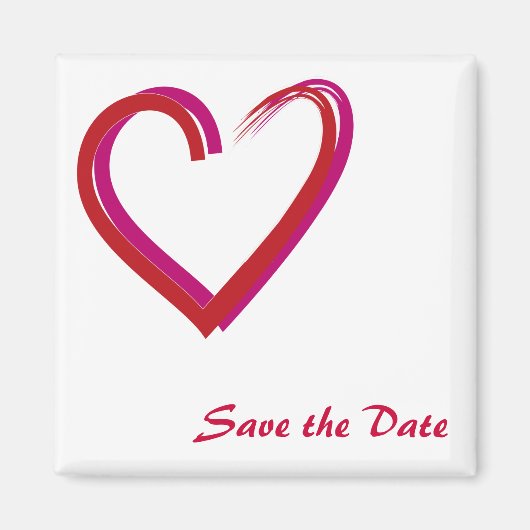 Save the Date/Herz Magnet (Vorne)