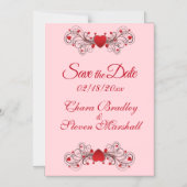 Save the Date Herz Magneteinladung (Vorderseite)