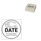 Save the Date Herz-Rücksendeadresse Gummistempel (Stempel)