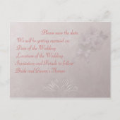 Save the Date - Herz und Schwäne. Postkarte (Rückseite)