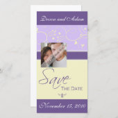 Save the Date Herz & Wirbel Hochzeitsfotokarte (Vorne/Hinten)