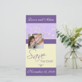 Save the Date Herz & Wirbel Hochzeitsfotokarte (Stehend Vorderseite)