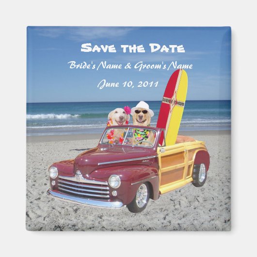 Save the Date - Hochzeit am Strand Magnet (Vorne)