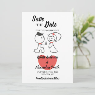 Save the Date Hochzeit   Ehepaar Einladung