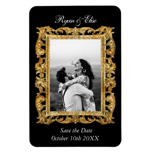 Save the Date - Hochzeit - Einzigartiger Kühlschra Magnet (Vertikal)