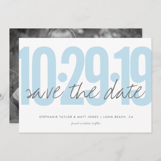 Save the Date, Hochzeit, Foto auf der Rückseite, b Save The Date (Vorne/Hinten)