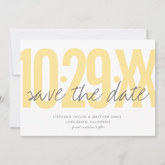 Save the Date, Hochzeit, Foto auf der Rückseite Save The Date (Vorderseite)