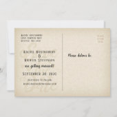 Save the Date Hochzeit | Foto auf Holz mit Blume Einladung (Rückseite)