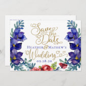 Save the Date Hochzeit | Fröhlichkeit, Floral und Einladung (Vorne/Hinten)