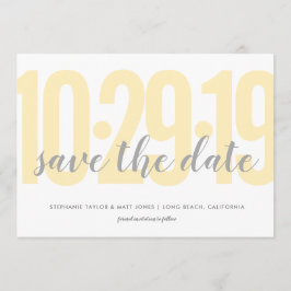 Save the Date, Hochzeit, gelb Date
