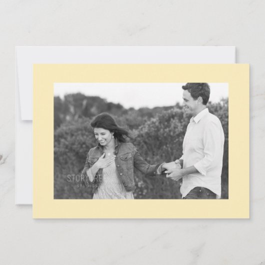 Save the Date, Hochzeit, gelb Save The Date (Rückseite)