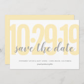 Save the Date, Hochzeit, gelb Save The Date (Vorne/Hinten)