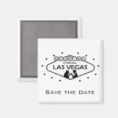 Save the Date Hochzeit in Las Vegas Magnet (Vorderseite/Rückseite)
