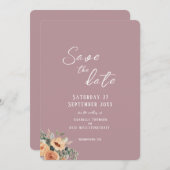 Save the Date - Hochzeit in Rosa (Vorne/Hinten)