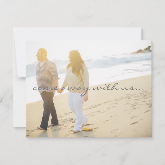 Save the Date Hochzeit in Urlaubsort (Vorderseite)