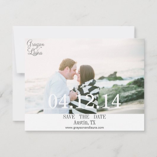 Save the Date Hochzeit in Urlaubsort (Rückseite)