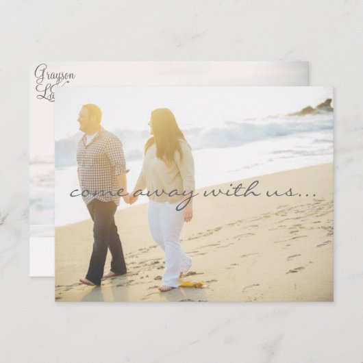 Save the Date Hochzeit in Urlaubsort (Vorne/Hinten)