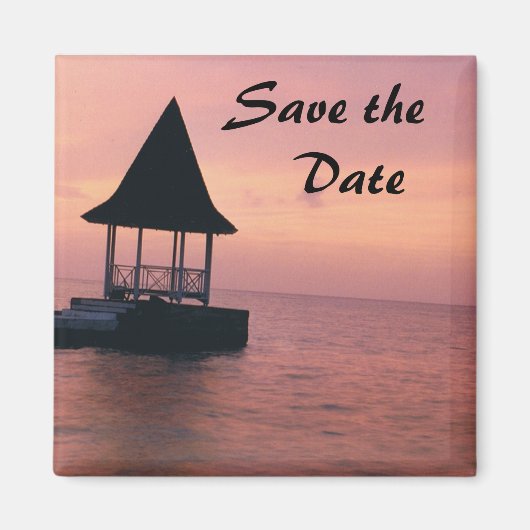 Save the Date/Hochzeit in Urlaubsort Magnet (Vorne)